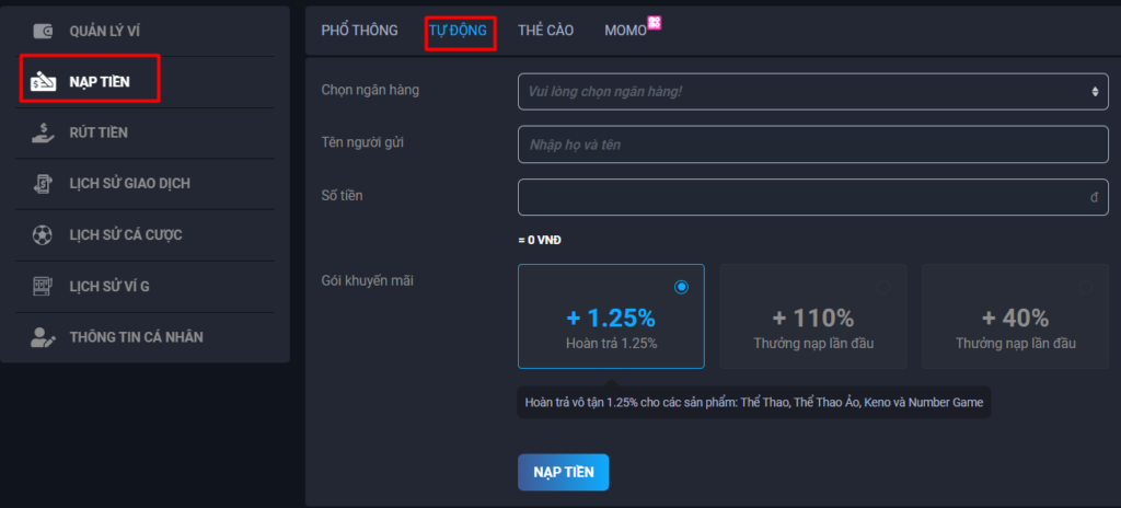 Giao diện trang web trò chơi Bk8 - Bk8